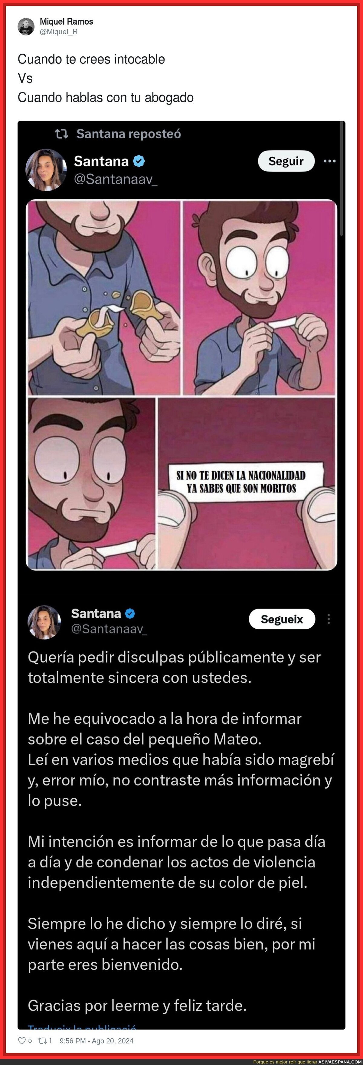 Hay que ser mala gente