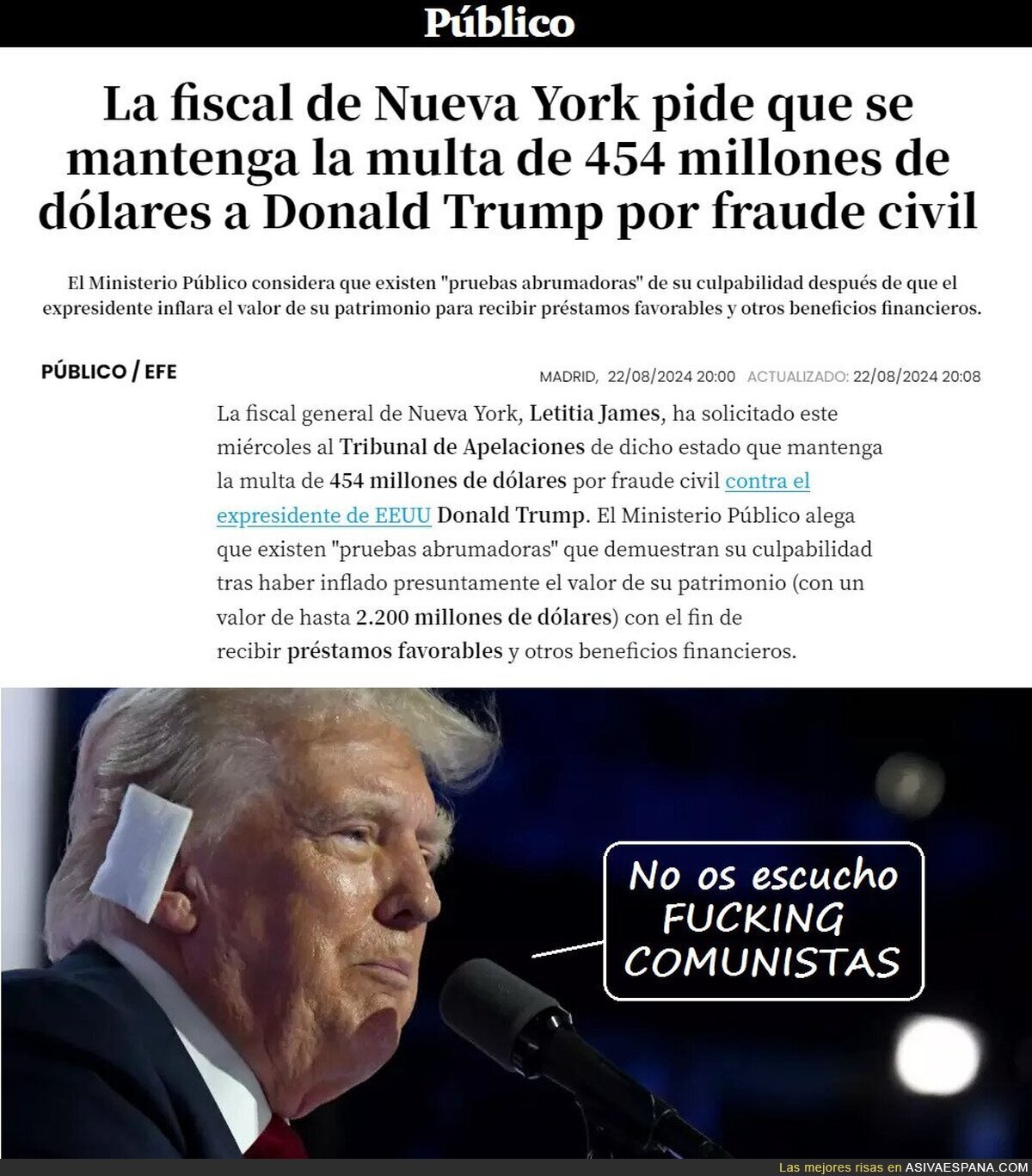 Asalto al Capitolio, escándalo sexual, fraude financiero...A Trump todo le entra por una oreja y le sale por otro lado