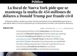 Asalto al Capitolio, escándalo sexual, fraude financiero...A Trump todo le entra por una oreja y le sale por otro lado