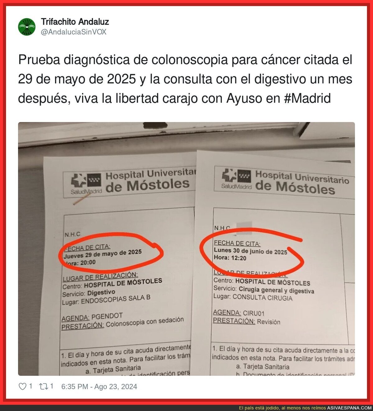 Vivir en Madrid es un peligro