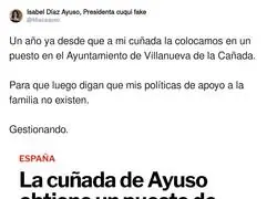 Que suerte tiene el entorno de Isabel Díaz Ayuso