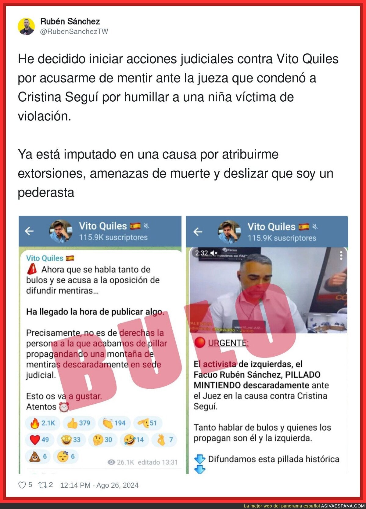 Vito Quiles no deja de ganarse denuncias