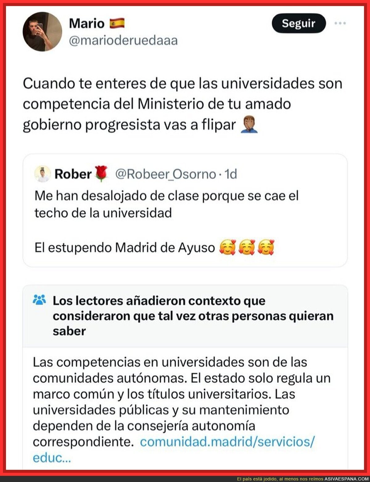 Error a la hora de culpar al político