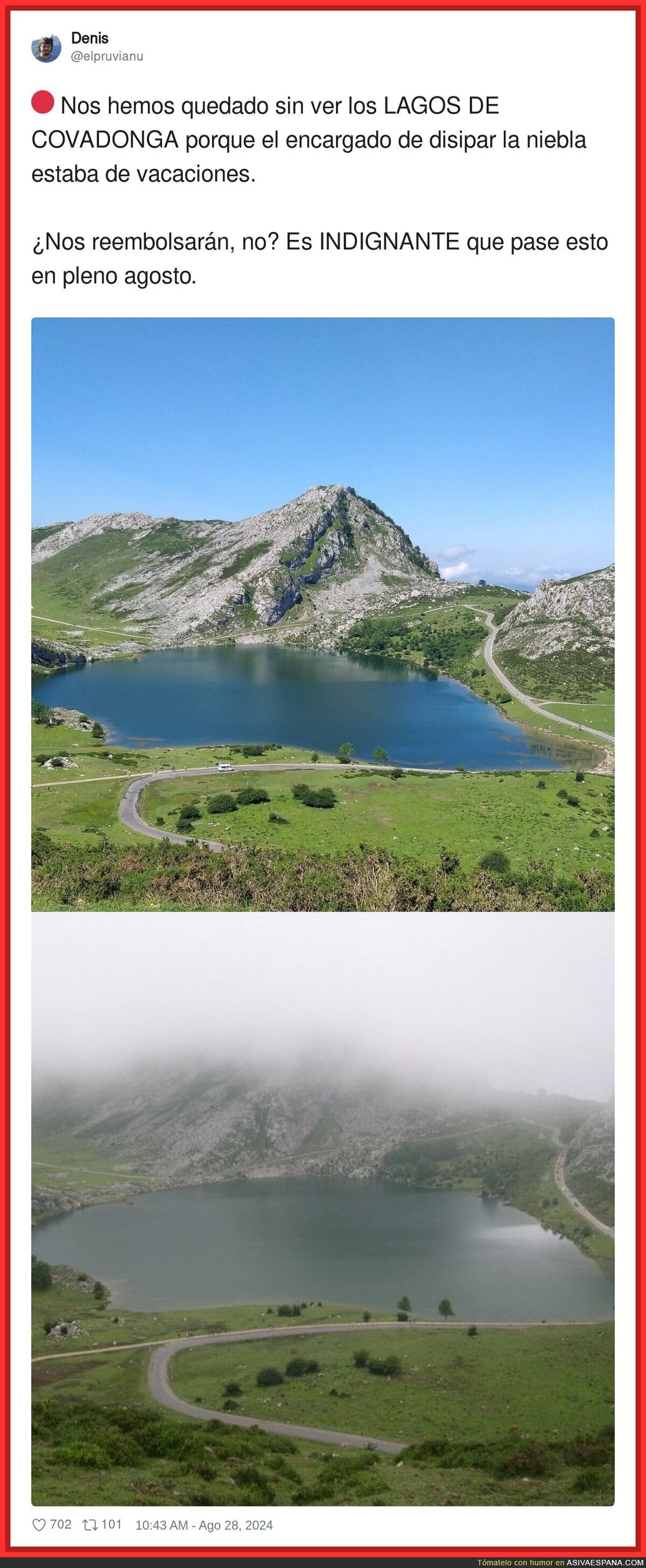 Negligencia en los Lagos de Covadonga