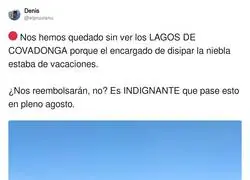 Negligencia en los Lagos de Covadonga