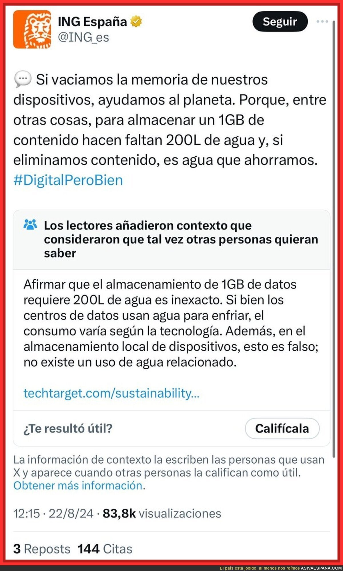 ING y la información confusa