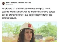 Ayuso y los empleos