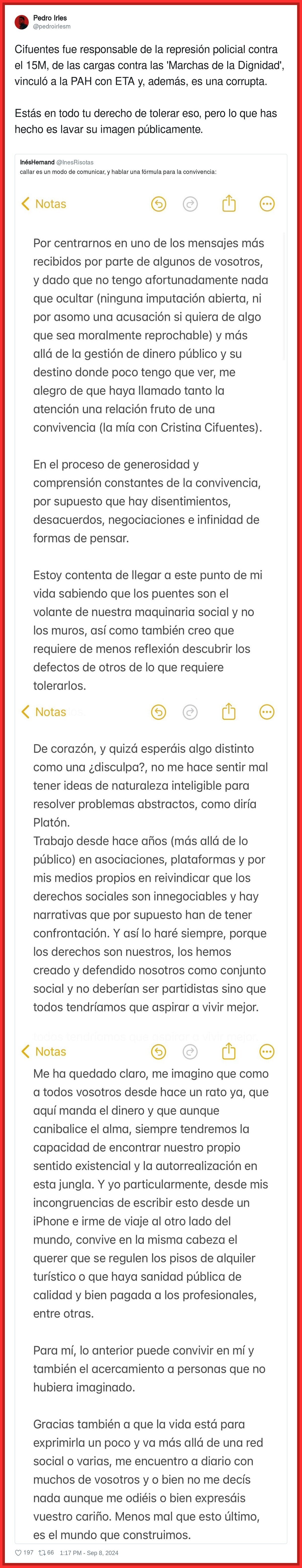 Así se ha defendido Inés Hernand tras llamar 'icono' a Cristina Cifuentes