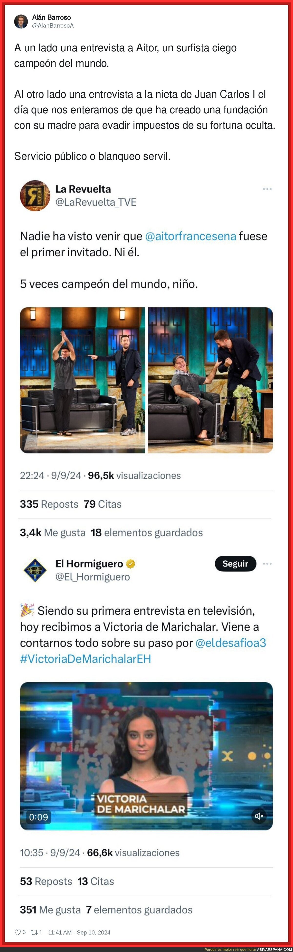 Las diferentes entrevistas entre El Hormiguero y La Revuelta