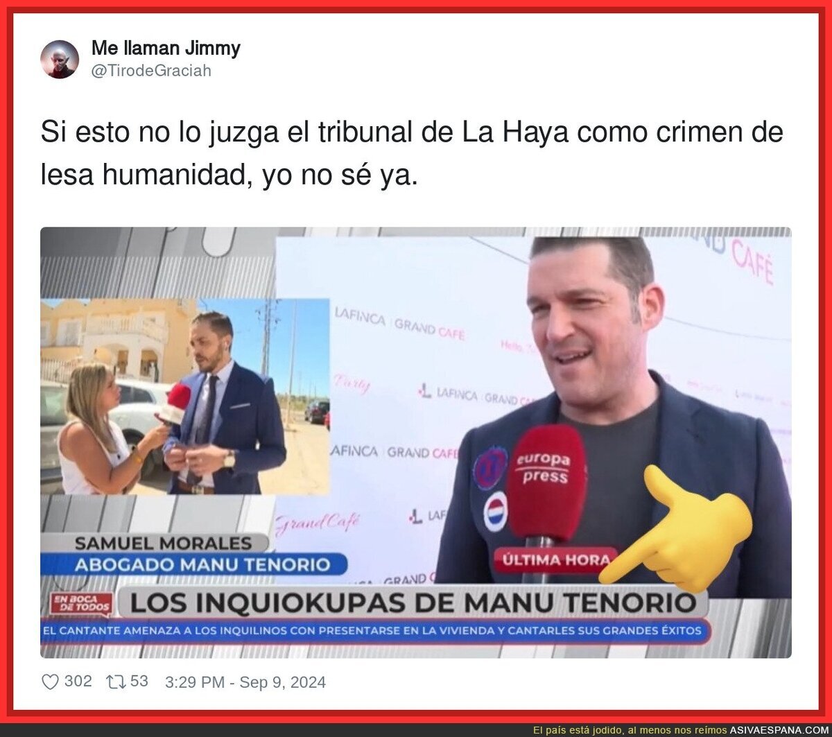 Terrible lo que le está ocurriendo a Manu Tenorio