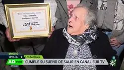 El sueño de esta señora con 100 años era salir en Canal Sur y lo hizo a lo grande diciendo esto