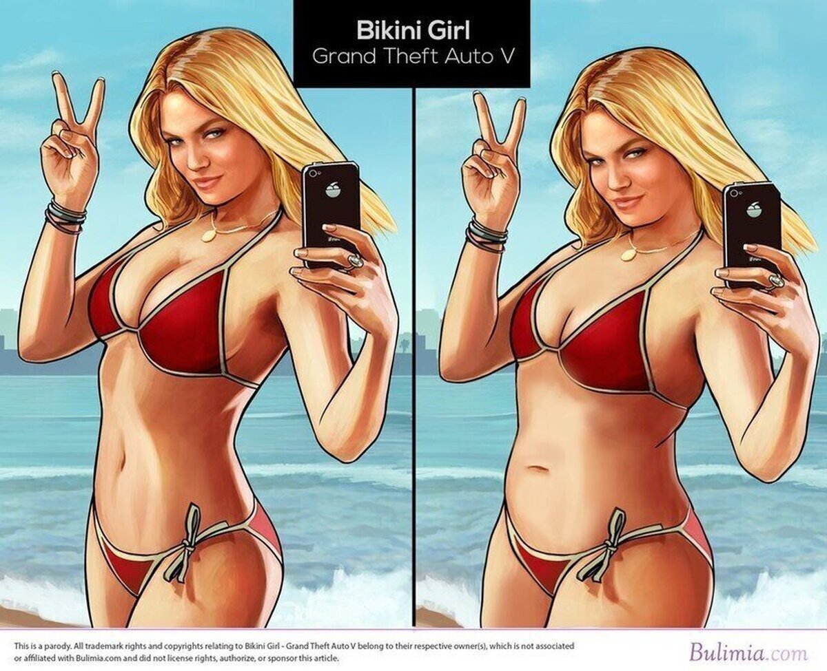 Una campaña para prevenir la bulimia nos muestra las heroínas de los videojuegos con cuerpos normales