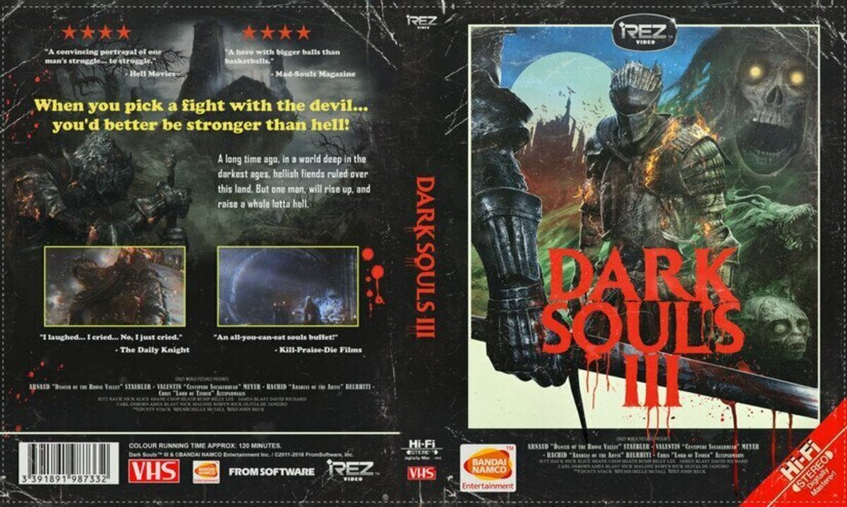 Descarga gratis la carátula VHS ochentera para Dark Souls 3