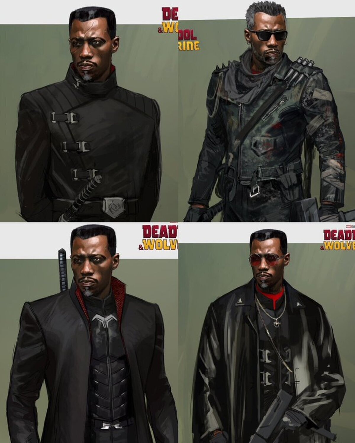 Artes conceptuales de Wesley Snipes como Blade