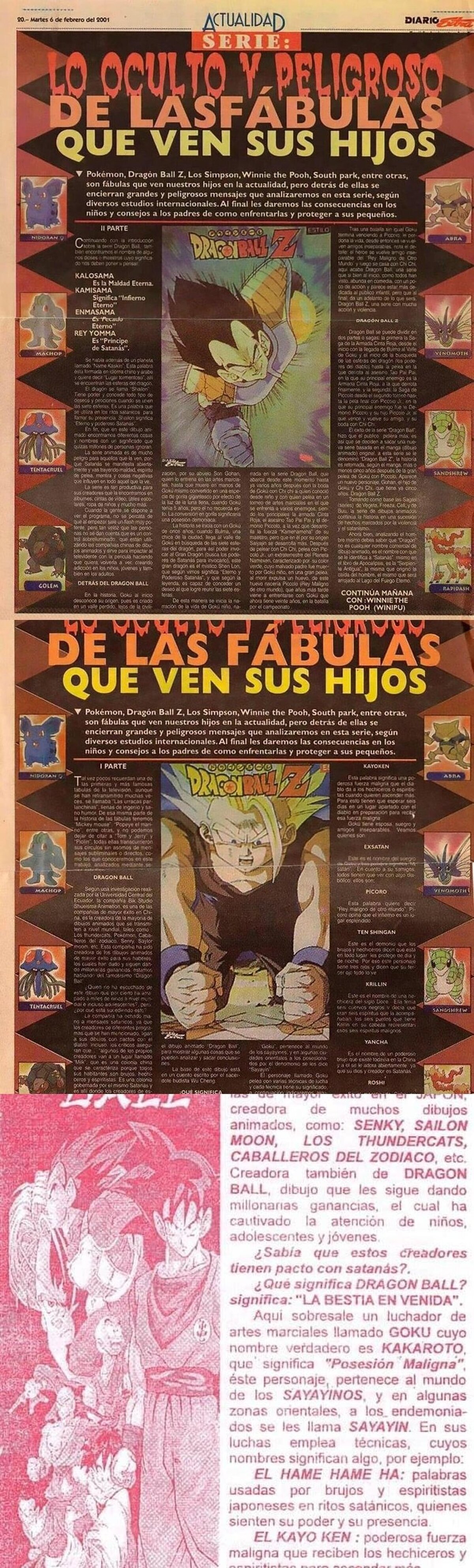 Que recuerdos. Así es como satanizaban al anime en al inicio de los 2000