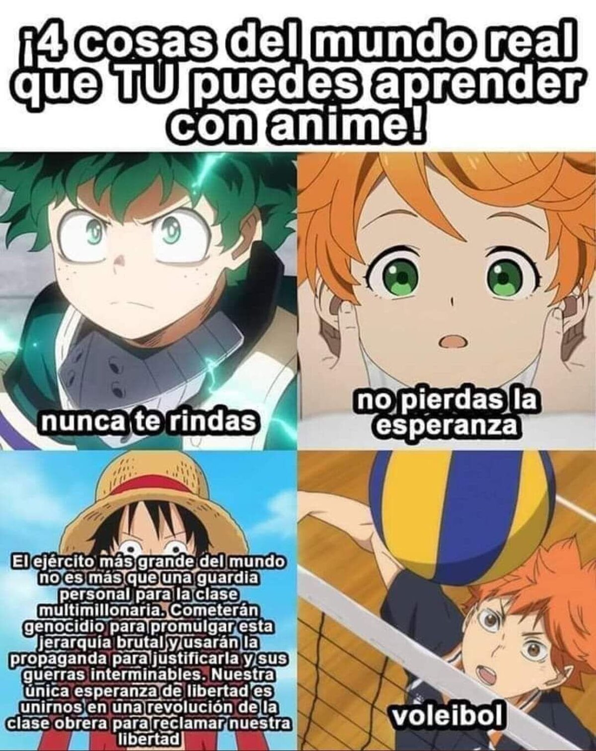 Enseñanzas del anime