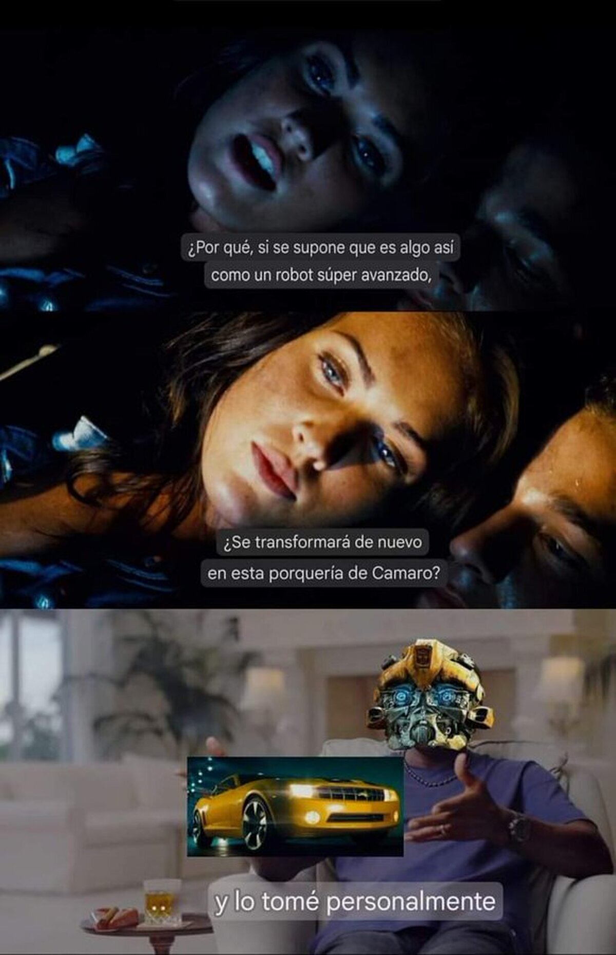 Podrás ser muy Megan Fox pero al Camaro me lo respetas