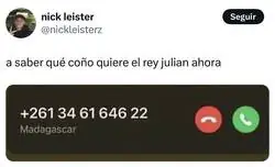 ¿Que querrá el rey Julian?