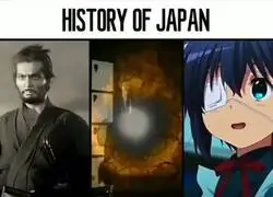 La historia de Japón en tres paneles
