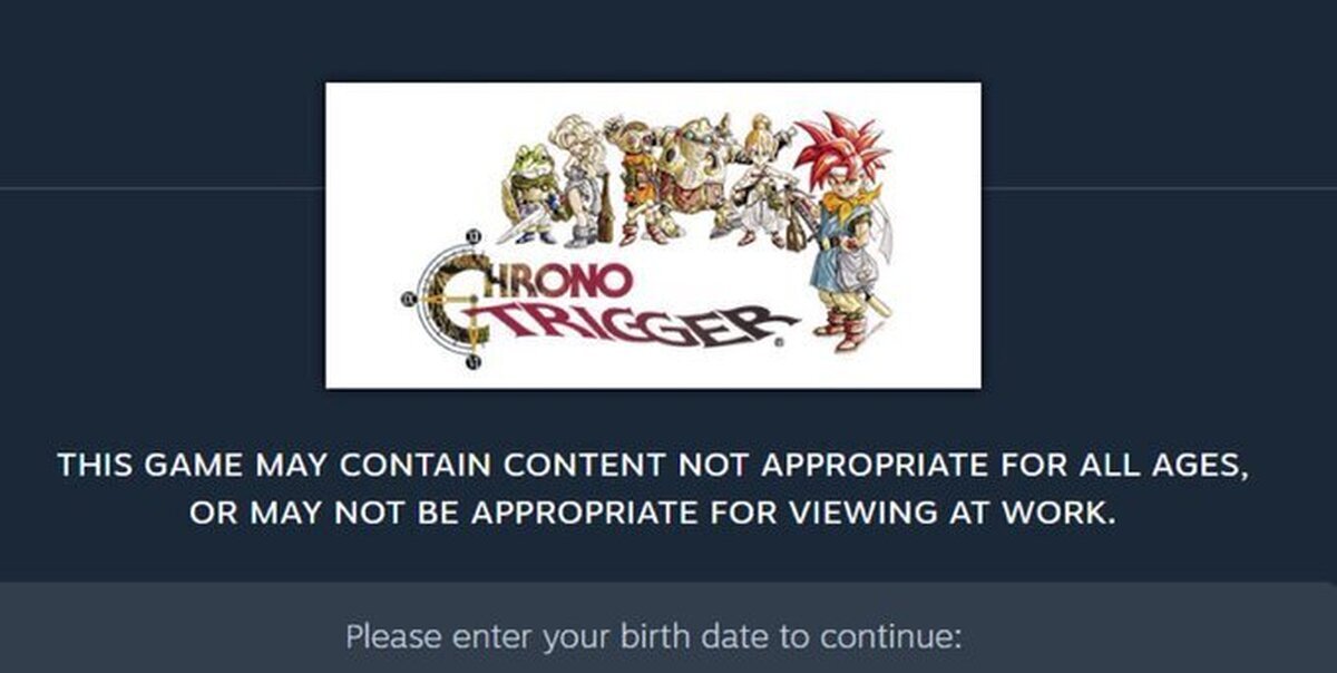 ¿Pero por qué? Chrono Trigger recibe polémica aviso de contenido sensible en Steam