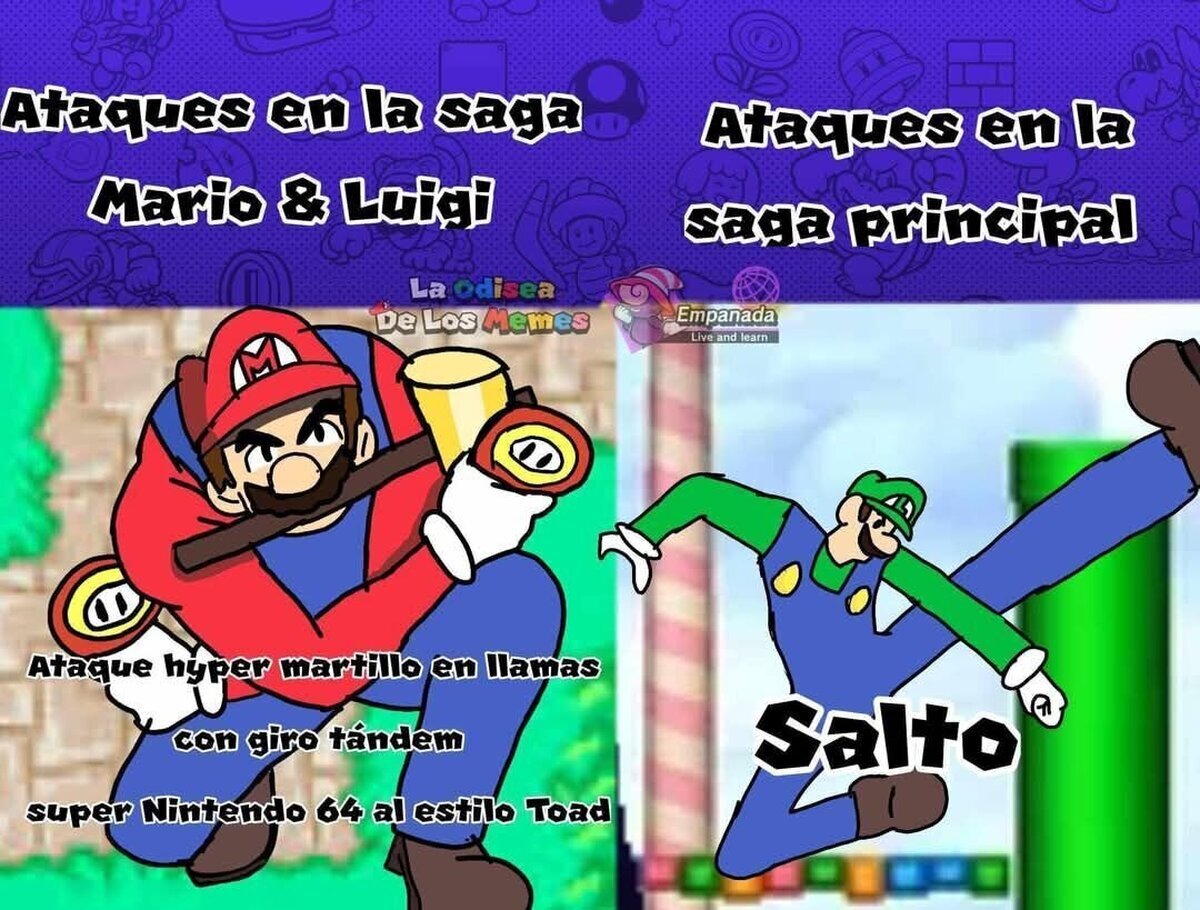 Ataques en las sagas de Mario y Luigi