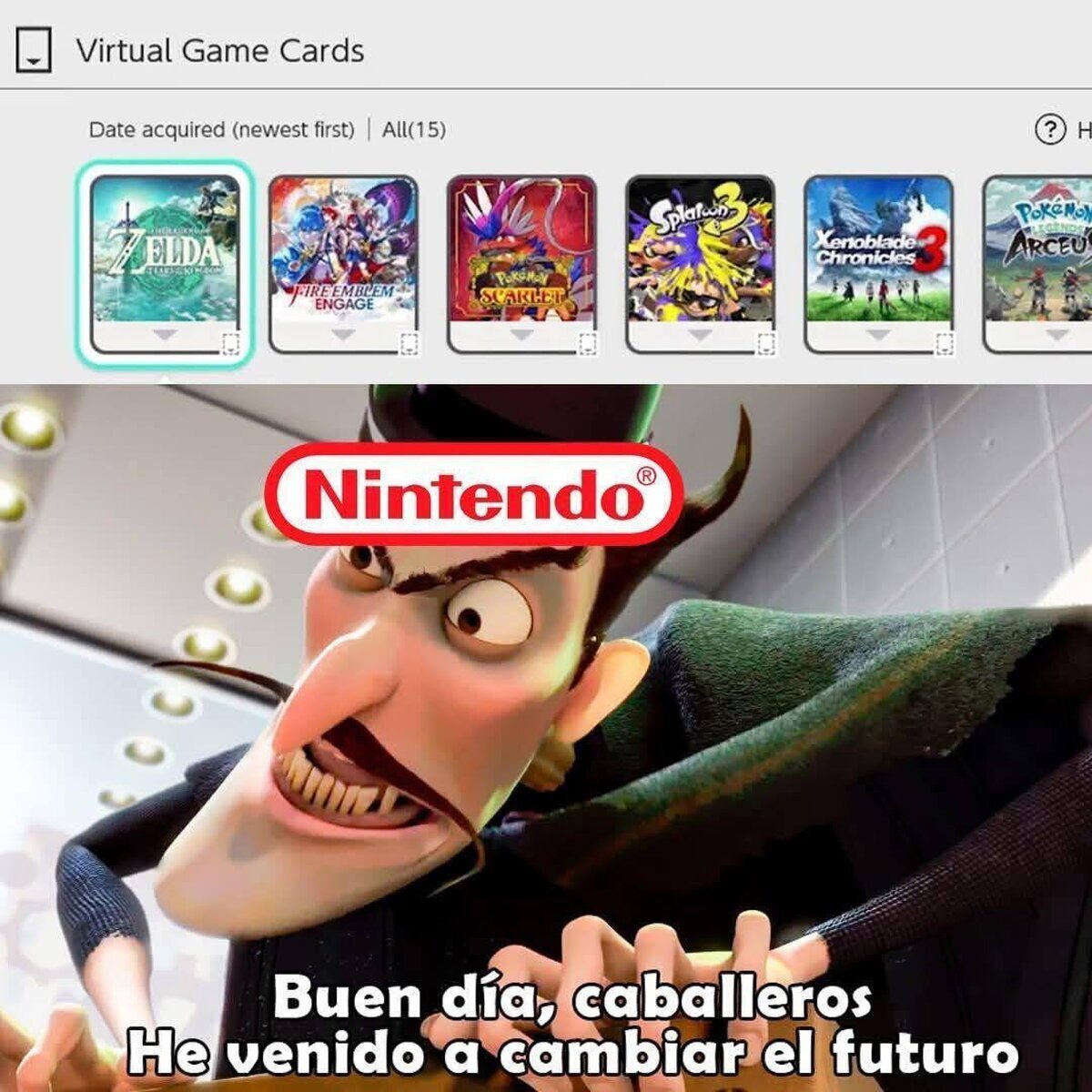 Los virtual game cards de Nintendo