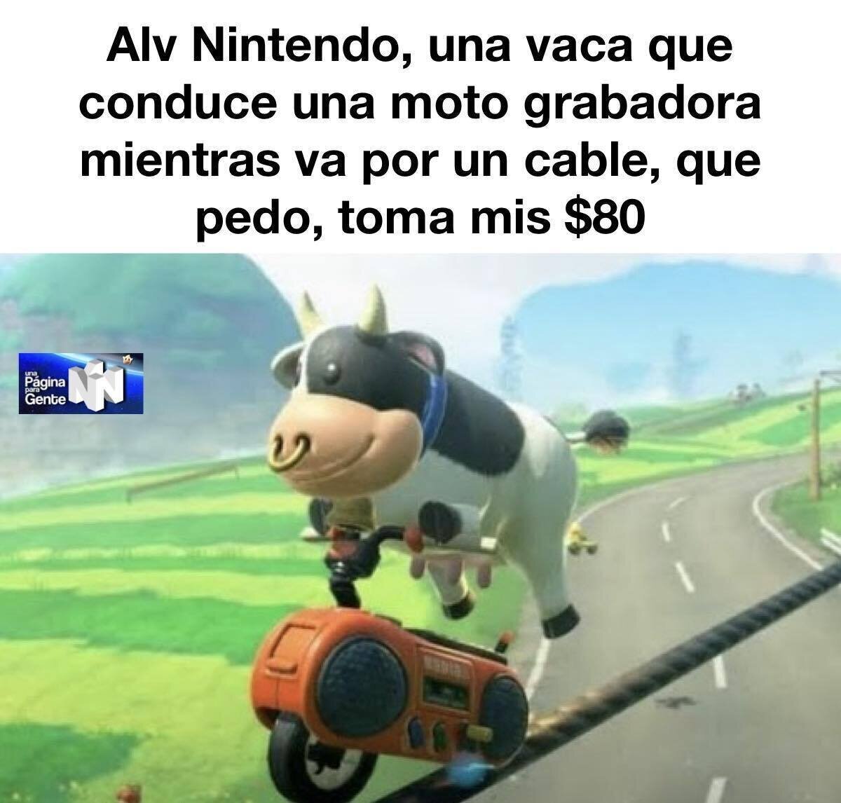 ¡Una vaca montando una grabadora!