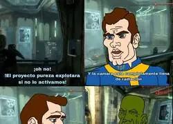 Que forzado se puso el guión de Fallout 3 aquí