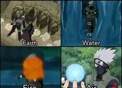 ¿Es Kakashi un maestro de los cuatro elementos?