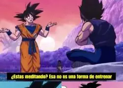 Cuando Goku solía meditar