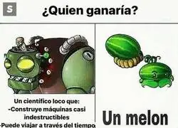 Cómo te va a ganar un melón...