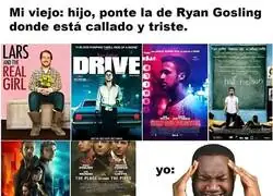 Ryan Gosling callado y triste