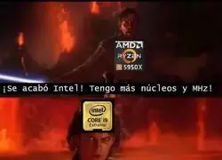 Aun existe una pelea entre Intel y Ryzen