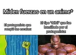 En los anime los músculos no significan nada